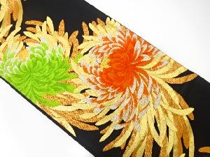 アンティーク　菊模様織り出し袋帯（着用可）